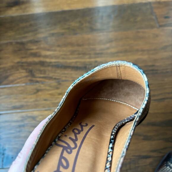 NWOB Zodiac Leather Snake Print Reptile Mules Sz 7.5 - Picture 11 of 11